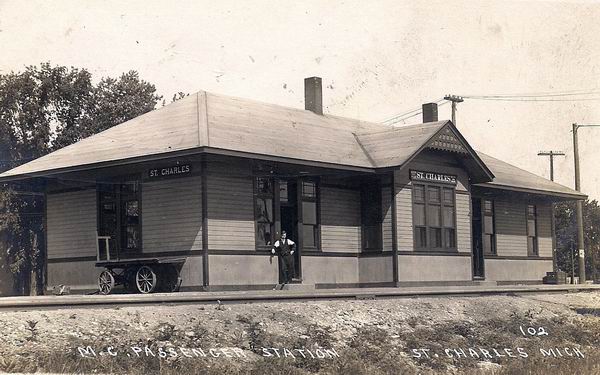 St Saint Charles Central Railroad Train Depot (newer photo)